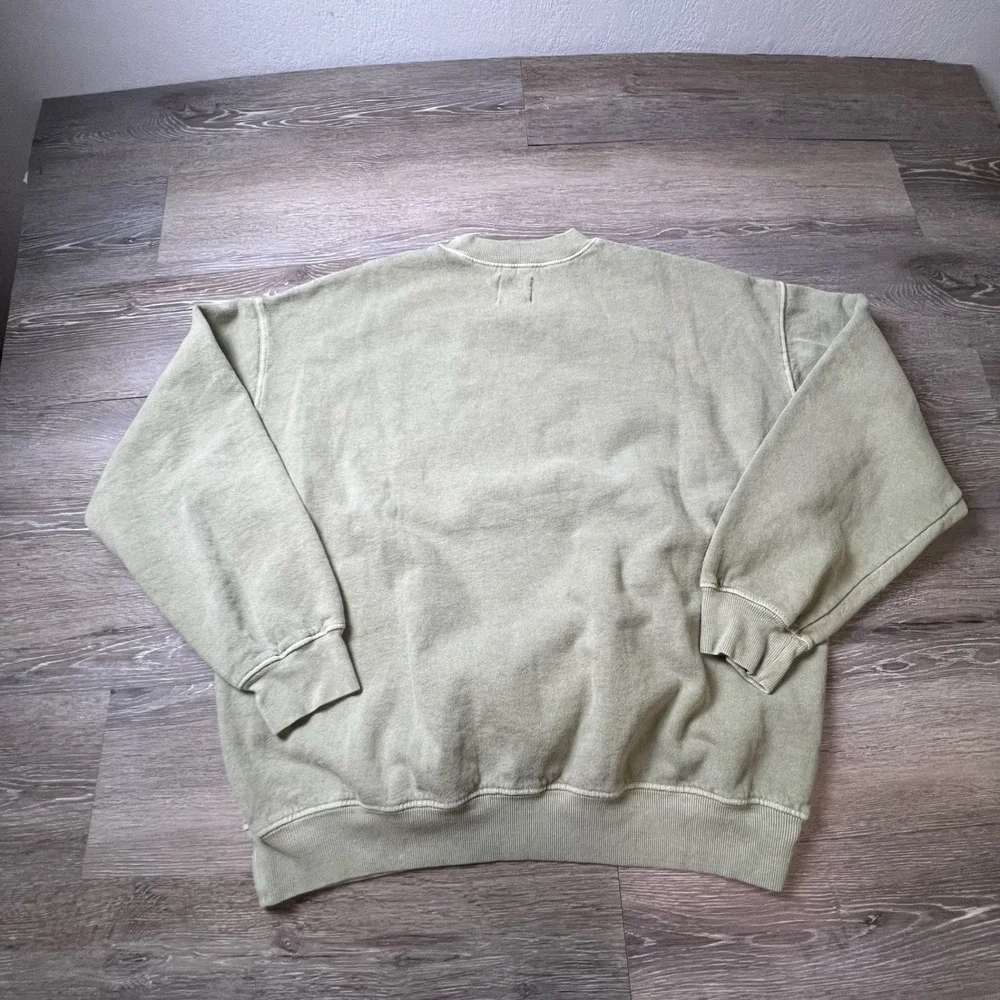 Billabong Sweatshirt Womens XS/S Green Butterfly Graphic Oversized Boho Pullover